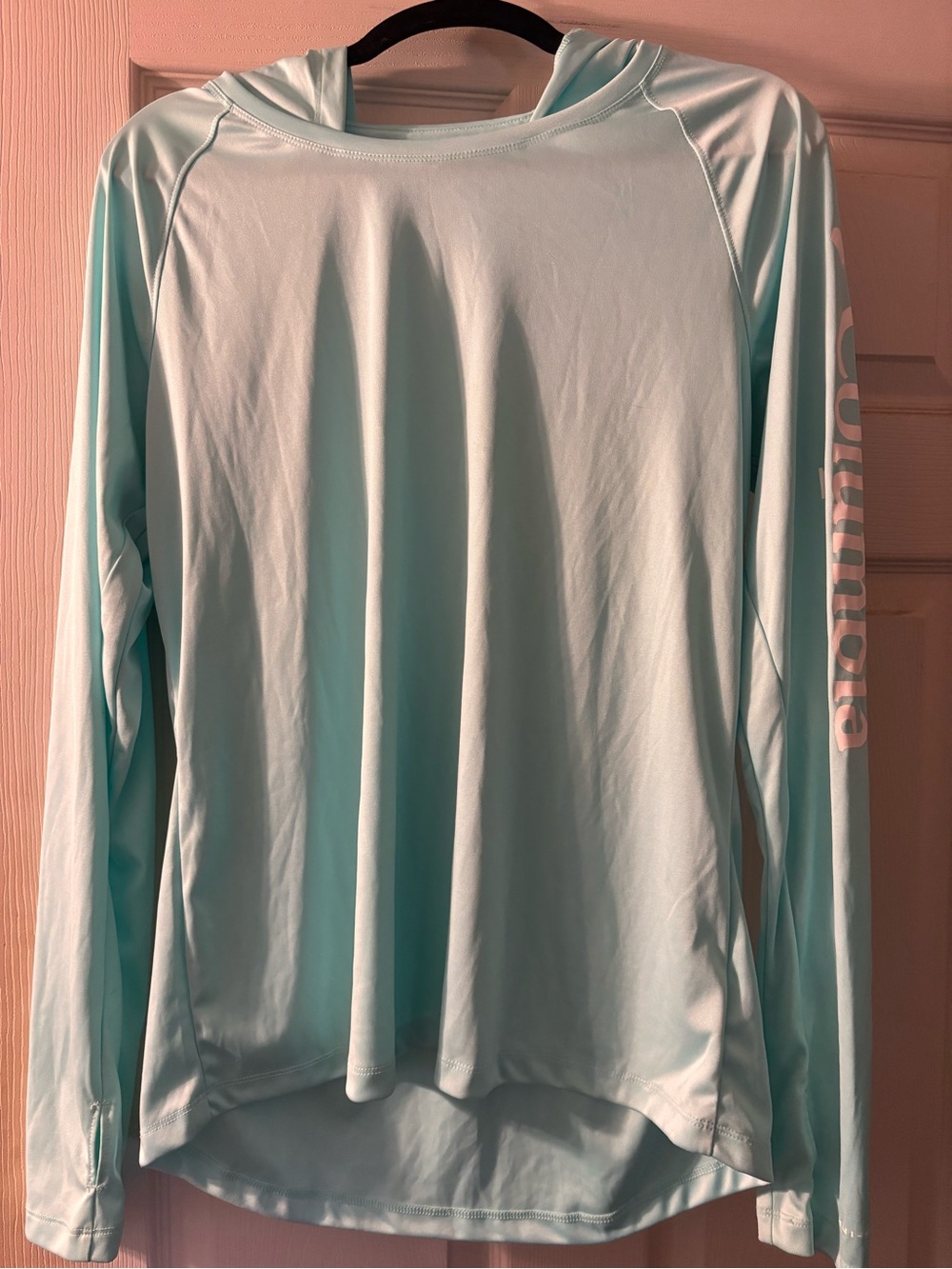 Columbia Women's Mint Hooded Sun Shirt Long Sleeve